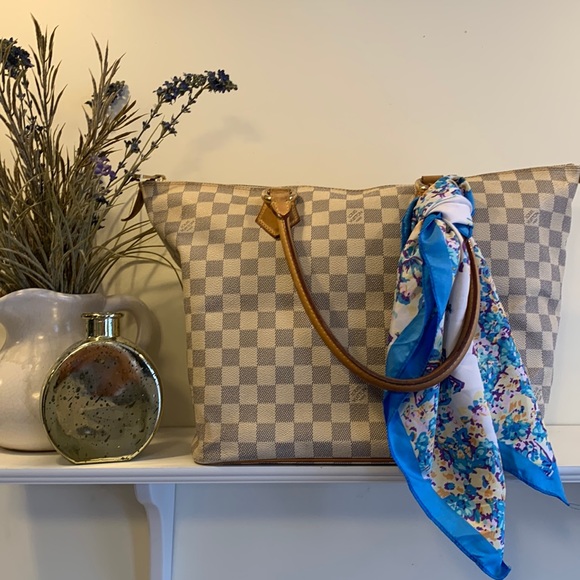 Louis Vuitton white damier azur Saleyea MM tote - Picture 6 of 15